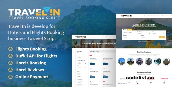Travelin - Hotel & Air Tickets Booking Laravel Script