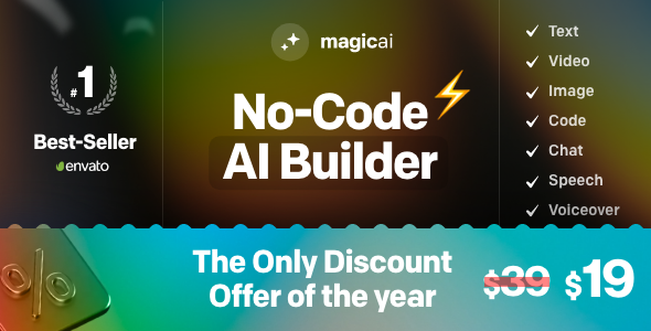 MagicAI v9.8 - OpenAI Content, Text, Image, Video, Chat, Voice, and Code Generator as SaaS